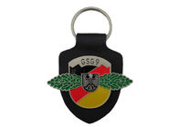 GSG9 によって個人化される革 Keychains、柔らかいエナメルの紋章とのロゴの昇進の Keychains