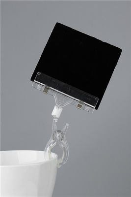 80mm の幅プラスチック クリップ印のホールダー、スーパーマーケットの棚のための POP の表示クリップ