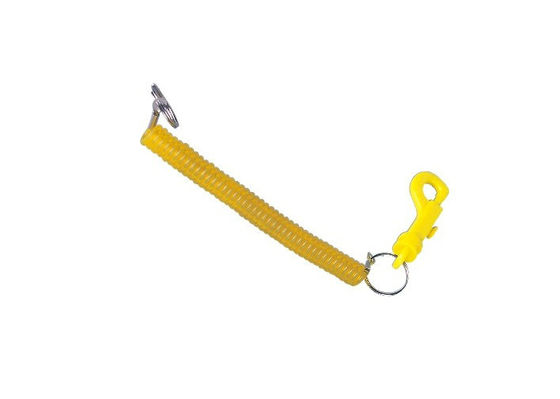 黄色い PP のプラスチックおよびポリ塩化ビニール昇進の Keychains の螺線形のコード 30583 が付いているクレジット カードのホールダー
