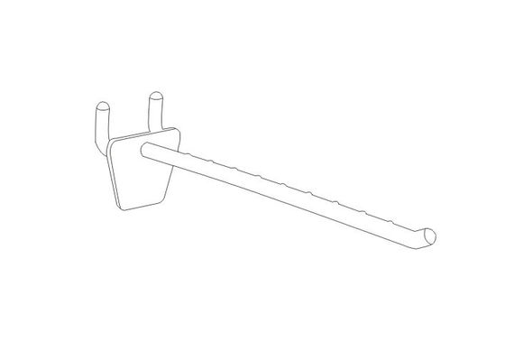 小売りの表示は 3 - 6 インチ PP 止め釘のフック陳列のホックを止め釘のホックの小売りの表示ホック 31079,31080,31081,31082 引っ掛けます