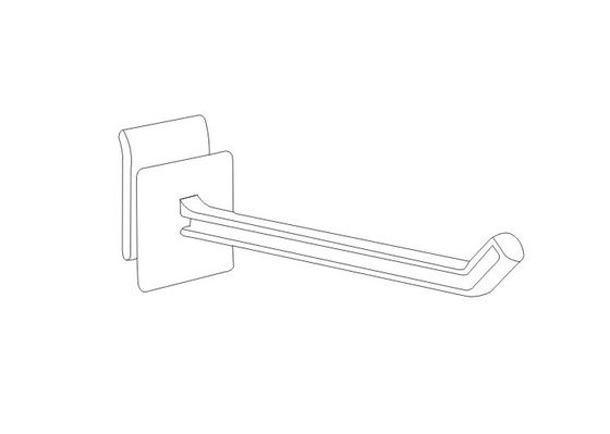 白いスラットの壁、網および pegboard 3 - 6 インチ PP のプラスチック小売りの表示ホック 31095,31096,31097,31098