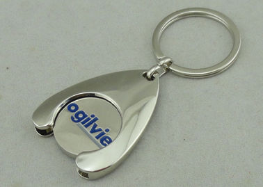 トークン ホールダーの昇進の Keychain 亜鉛合金は柔らかいエナメル銀製のめっきのダイ カストの