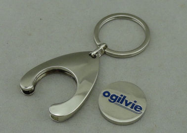 トークン ホールダーの昇進の Keychain 亜鉛合金は柔らかいエナメル銀製のめっきのダイ カストの