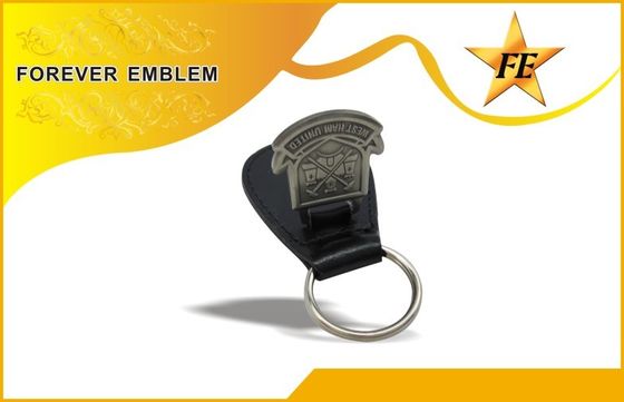 、PU、注文の金属のロゴのポリ塩化ビニール革昇進の Keychains 本物