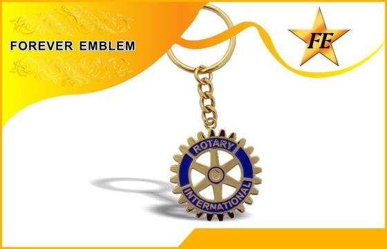金張りの青銅色の模造堅いエナメルの金属昇進の Keychains
