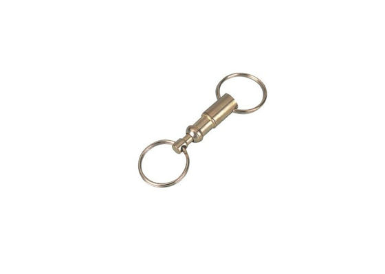 真鍮押しおよび引きの離れて二重キー ホルダー、鋼鉄昇進の Keychains 30596