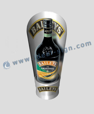 ボール紙 LED のアクリルのワインのアルコール飲料のびんの表示ホールダーの屋外広告の印