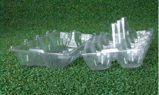 防水ペット透明な卵の皿は、15のキャビティ カートンの包装に卵を投げつける