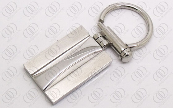 ねじ構造、engravable keychains が付いている調子のステンレス鋼の キーホルダー の磨かれたホールダー
