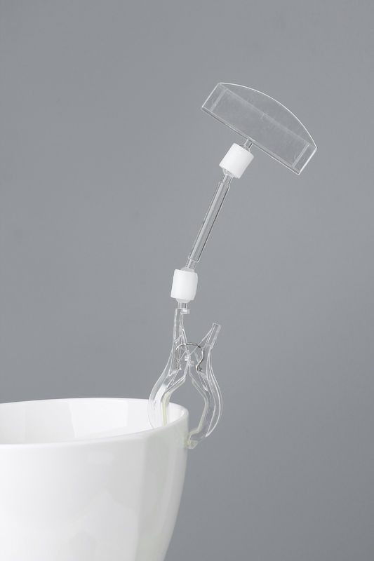 POP のゆとり店の店の表示システムのプラスチック カード クリップ印のホールダー